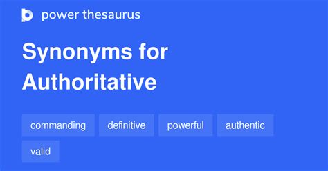 authoritative synonyms thesaurus.